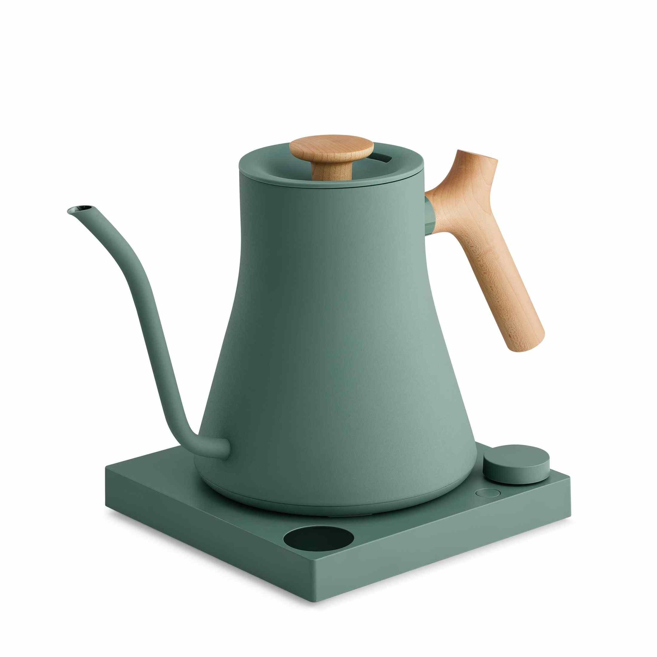 Fellow Stagg EKG Pro Electric Kettle - Smoke Green w/ Maple