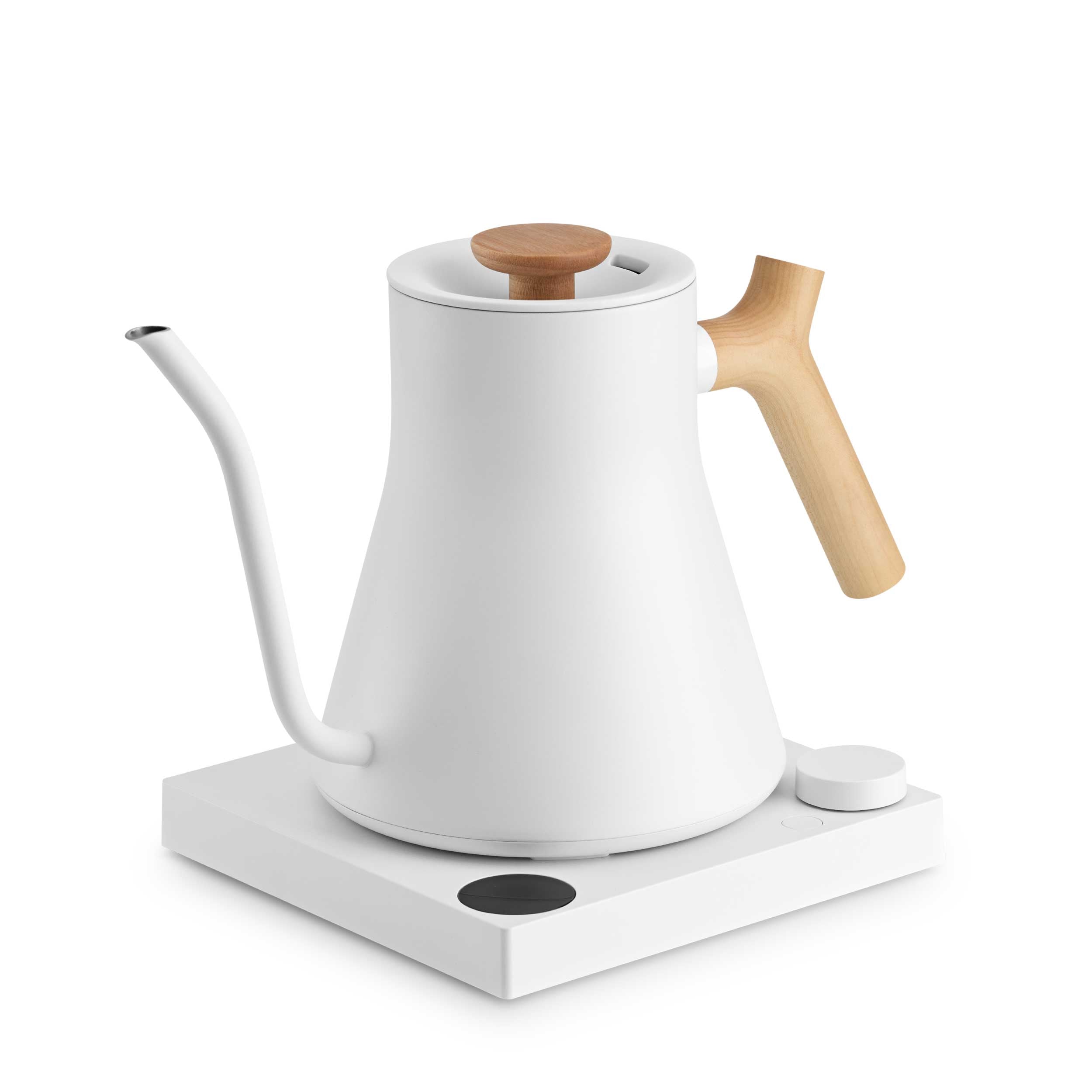 Fellow Stagg EKG Pro Electric Kettle - Matte White w/ Maple