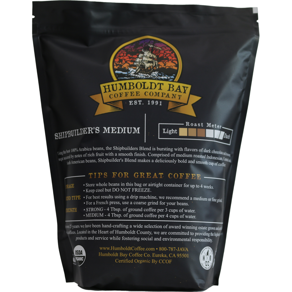 organic medium roast, costco item #1025685, 2 pound bag, pink shipbuilders bag